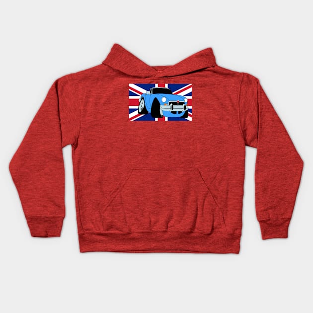 MGB Union Jack Blue Kids Hoodie by Blaze_Belushi